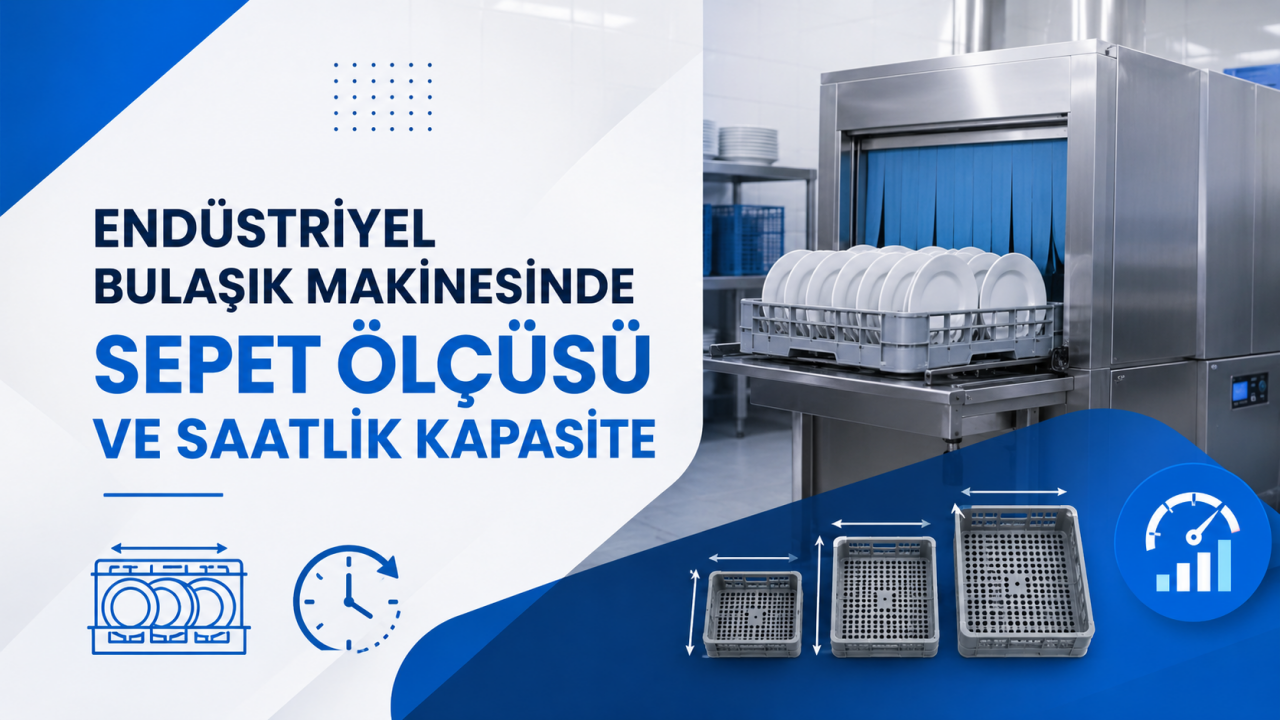 Endüstriyel Bulaşık Makinesinde Sepet Ölçüsü ve Saatlik Kapasite