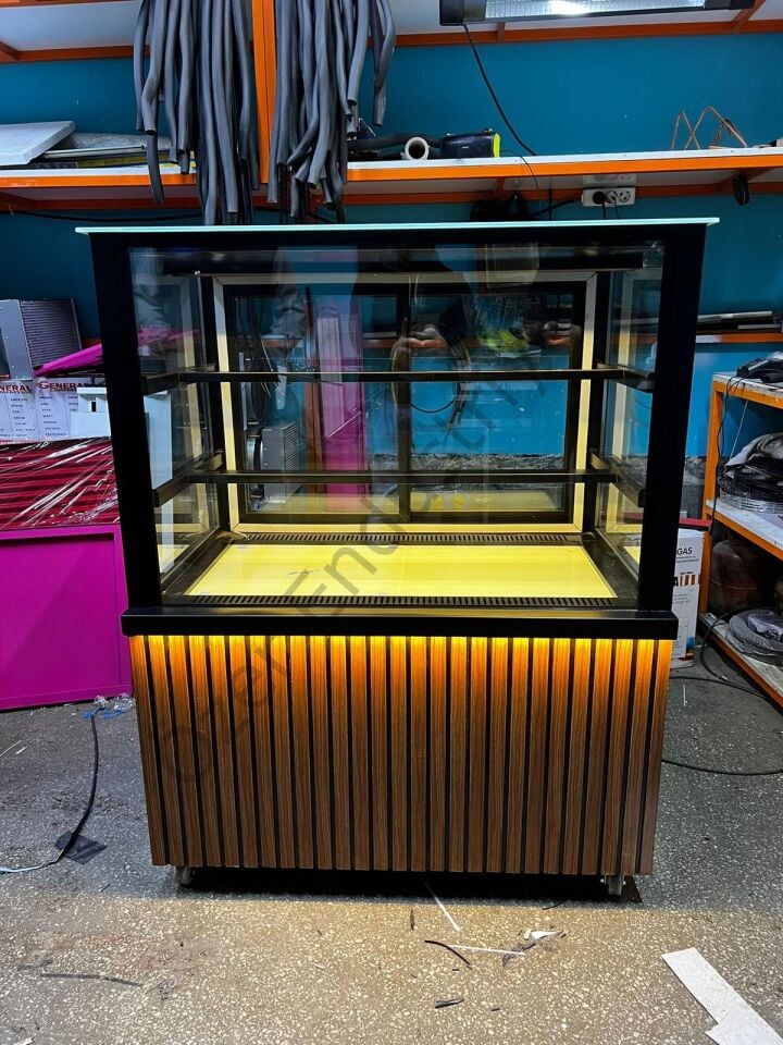 100 cm Modern Pasta Dolabı – LED Işıklı Soğutmalı Teşhir Dolabı