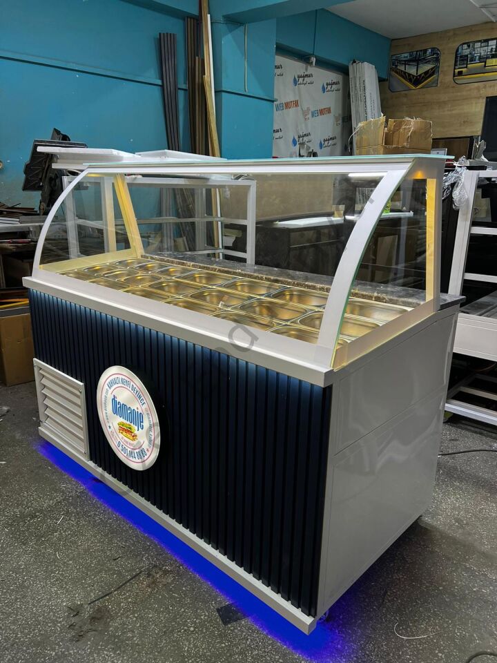 Soğutmalı Kahvaltı ve Kumpir Dolabı 150 Cm | LED Tabelalı Salatbar Teşhir Ünitesi