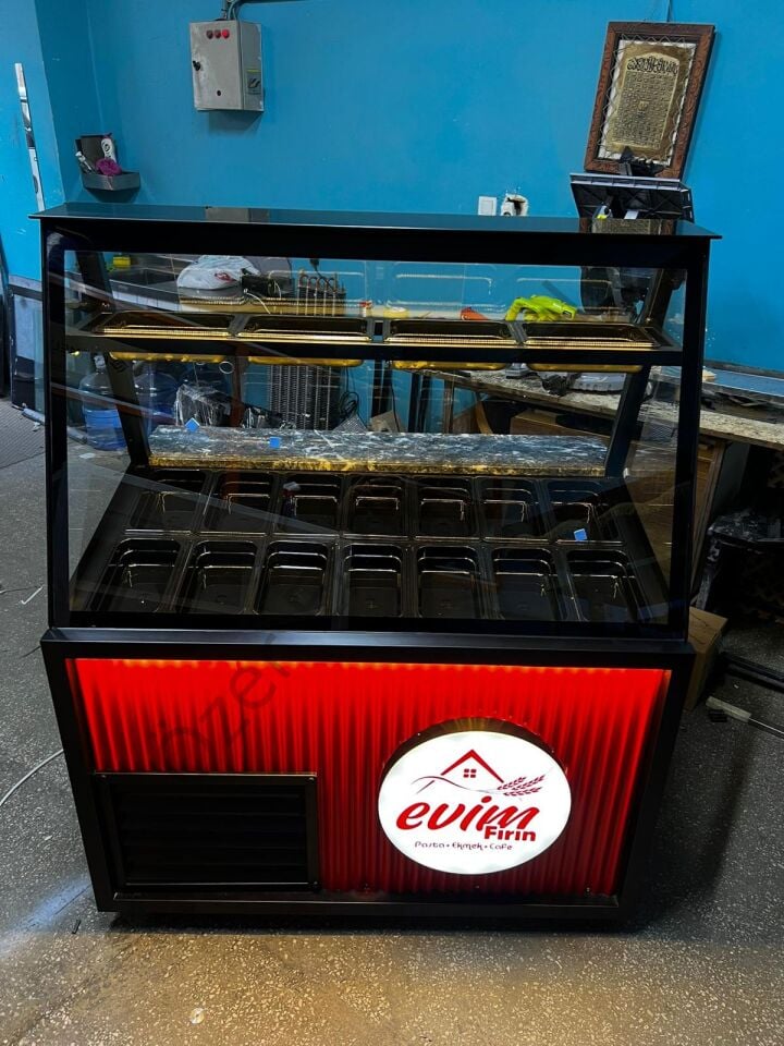 120 Cm Kumpir Dolabı +4°C Soğutmalı – 14 Küvetli Ledli Teşhir