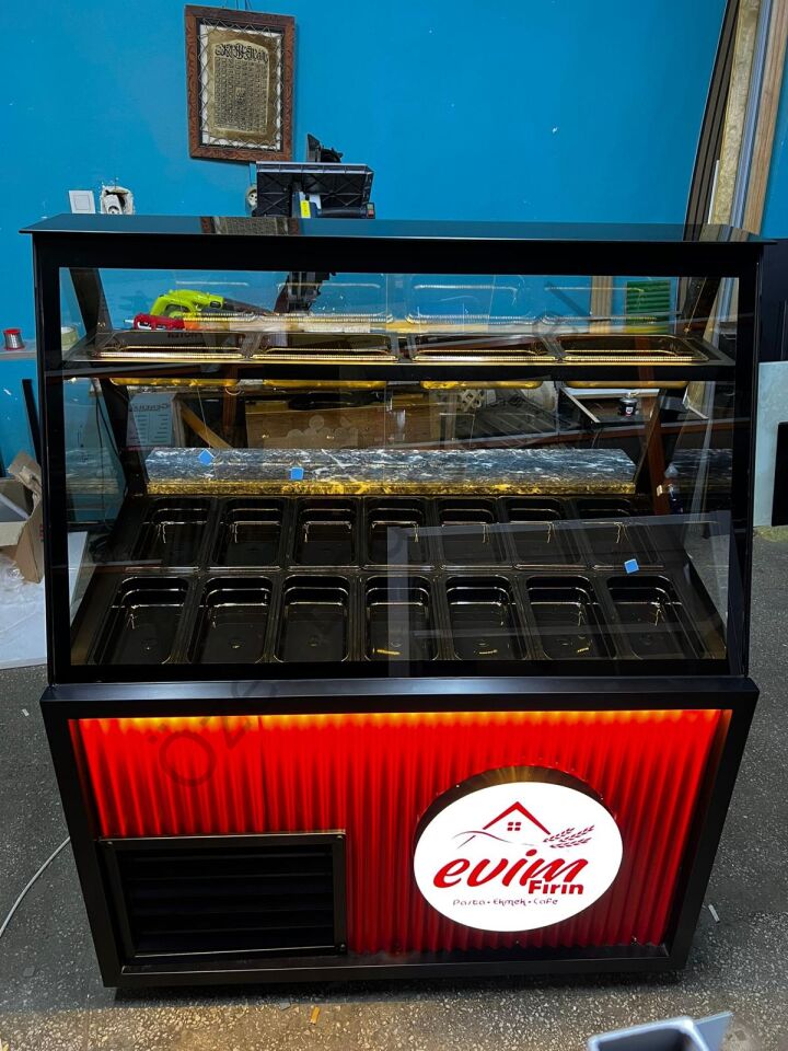 120 Cm Kumpir Dolabı +4°C Soğutmalı – 14 Küvetli Ledli Teşhir