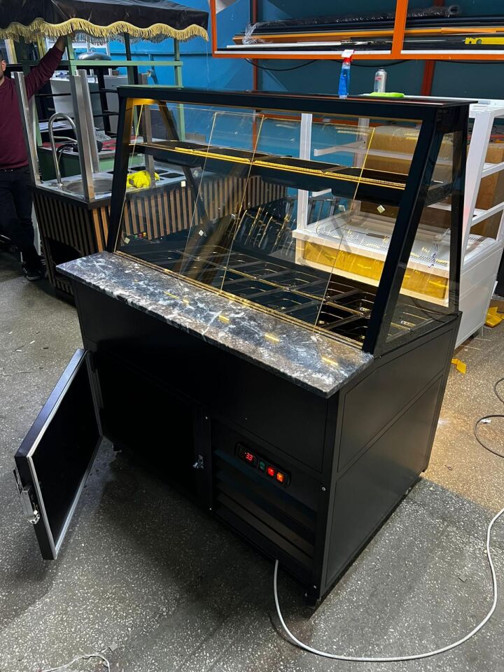 120 Cm Kumpir Dolabı +4°C Soğutmalı – 14 Küvetli Ledli Teşhir