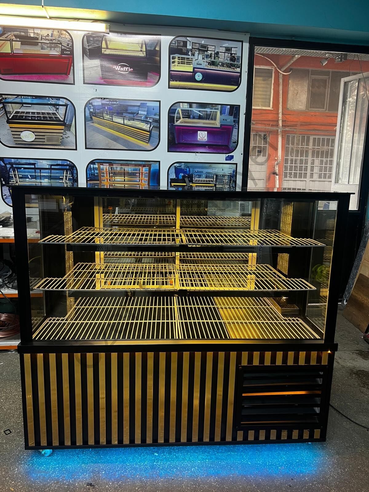 150 Cm Et Teşhir Dolabı Siyah Gold +4°C Kebap Dolabı