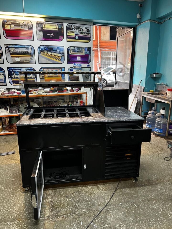 150 cm Kumpir Dolabı | Soğutmalı Teşhir Tezgahı Lake Mobilyalı