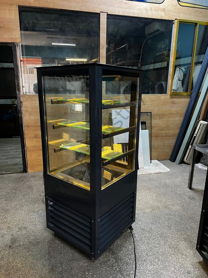 Premium Dikey Pasta Dolabı 70x70x150 Cm | Soğutmalı Pasta Dolabı Cafe Teşhir