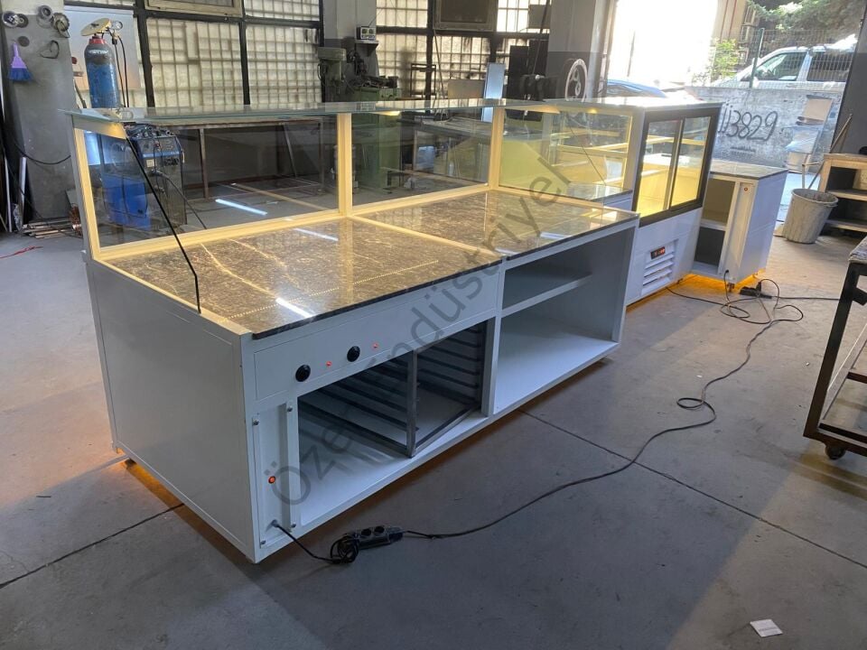 Baklava Tezgahı Seti | Isıtmalı Baklava Tezgahı + Pasta Dolabı