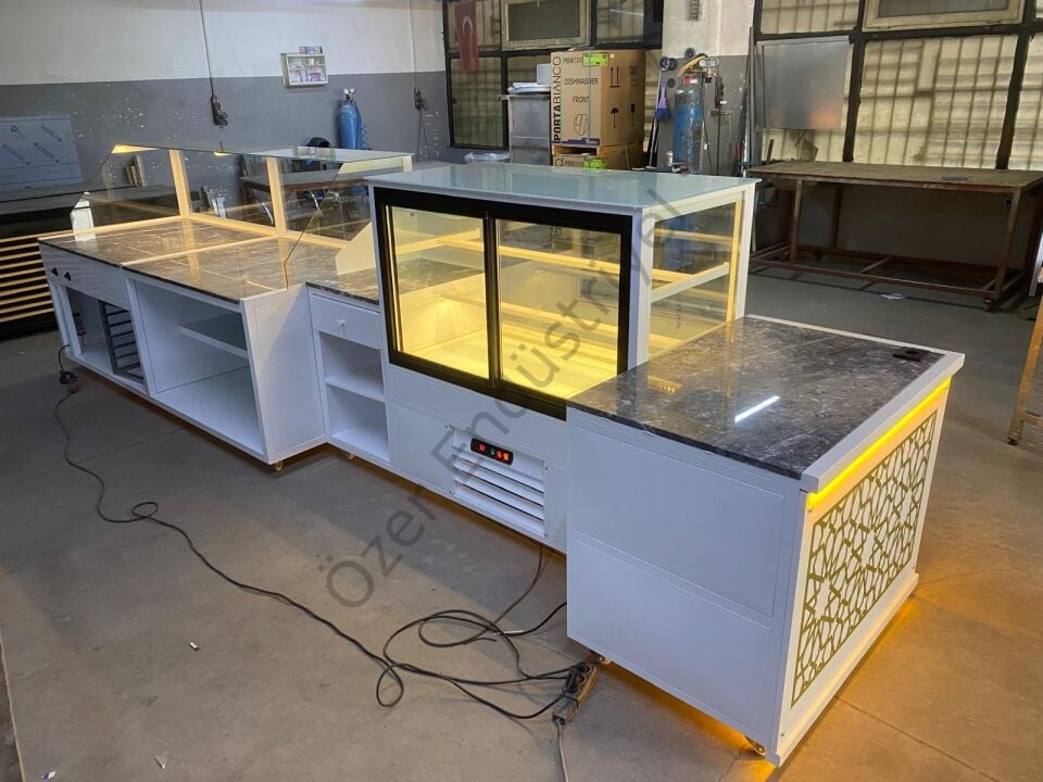 Baklava Tezgahı Seti | Isıtmalı Baklava Tezgahı + Pasta Dolabı