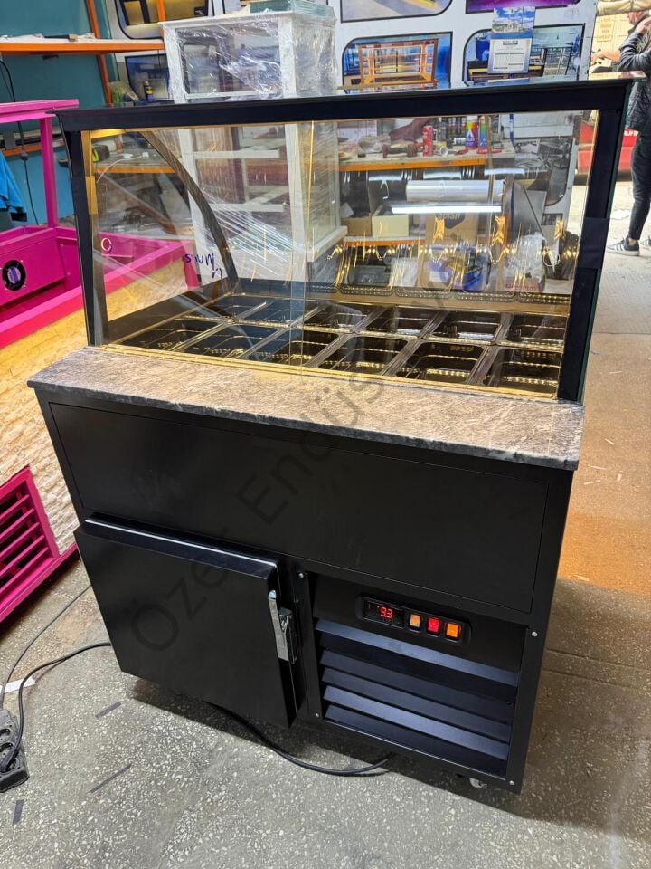 Kumpir Dolabı 100 cm Soğutmalı | Profesyonel Kumpir Tezgahı