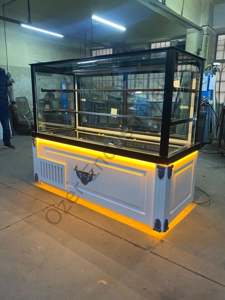 Uygun Fiyat Pasta Dolabı 150 cm | Çift Camlı Teşhir Dolabı