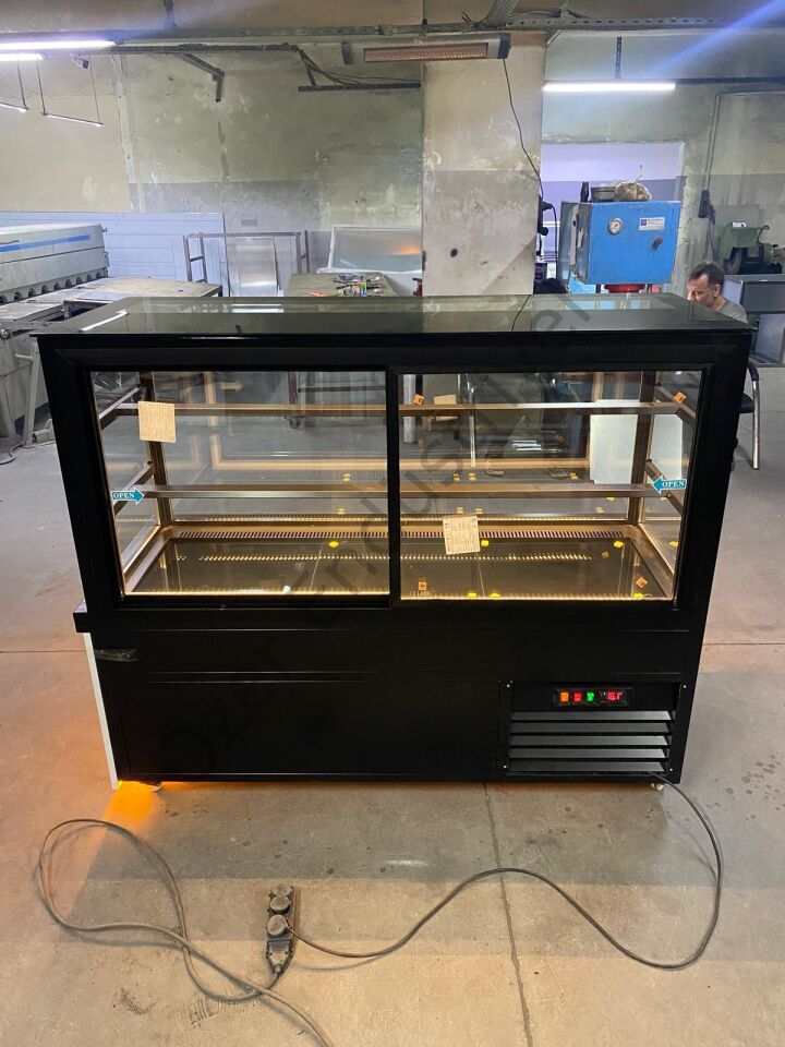 Uygun Fiyat Pasta Dolabı 150 cm | Çift Camlı Teşhir Dolabı