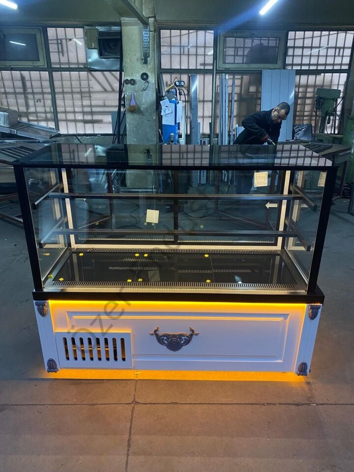 Uygun Fiyat Pasta Dolabı 150 cm | Çift Camlı Teşhir Dolabı