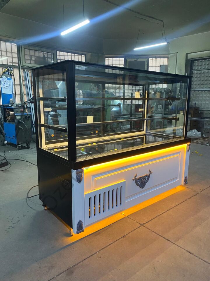 Uygun Fiyat Pasta Dolabı 150 cm | Çift Camlı Teşhir Dolabı