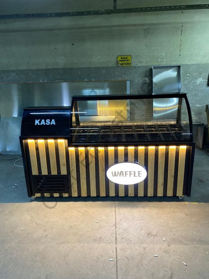 180’lik Kumpir Dolabı | Depolu + Kasa Bankolu