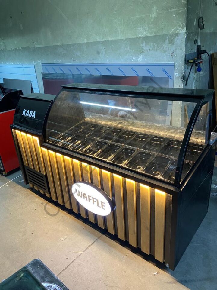 180’lik Kumpir Dolabı | Depolu + Kasa Bankolu