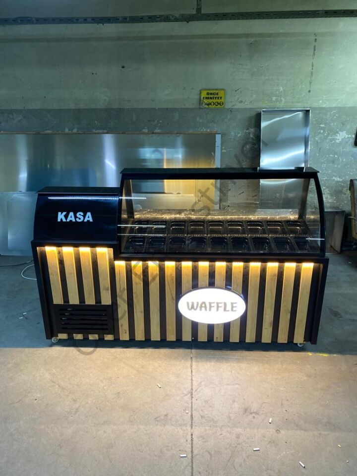 180’lik Kumpir Dolabı | Depolu + Kasa Bankolu