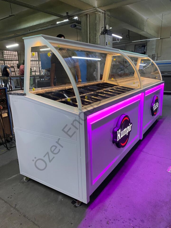 Kumpir Dolabı + Waffle Tezgahı | 3 Metre Profesyonel Set