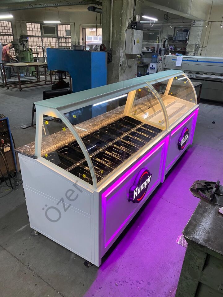 Kumpir Dolabı + Waffle Tezgahı | 3 Metre Profesyonel Set