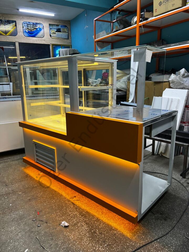 Pastane Tipi Pasta Vitrini + Kasa | Ekonomik & Şık Çözüm