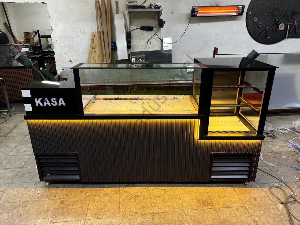 Profesyonel Çiğköfte Dolabı | Soğutmalı Tezgah + Kasa Seti