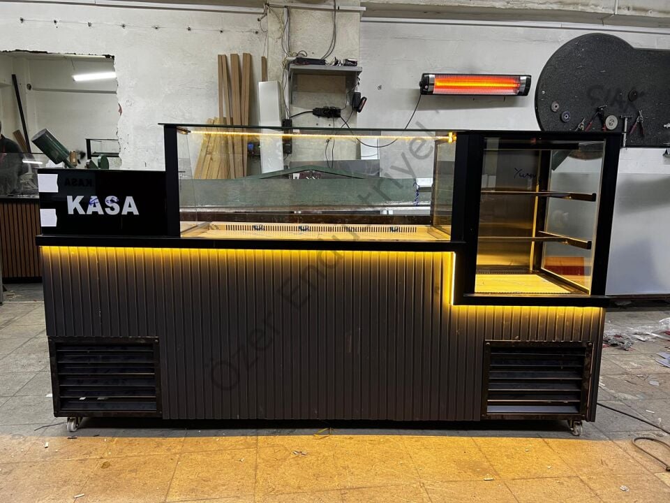 Profesyonel Çiğköfte Dolabı | Soğutmalı Tezgah + Kasa Seti