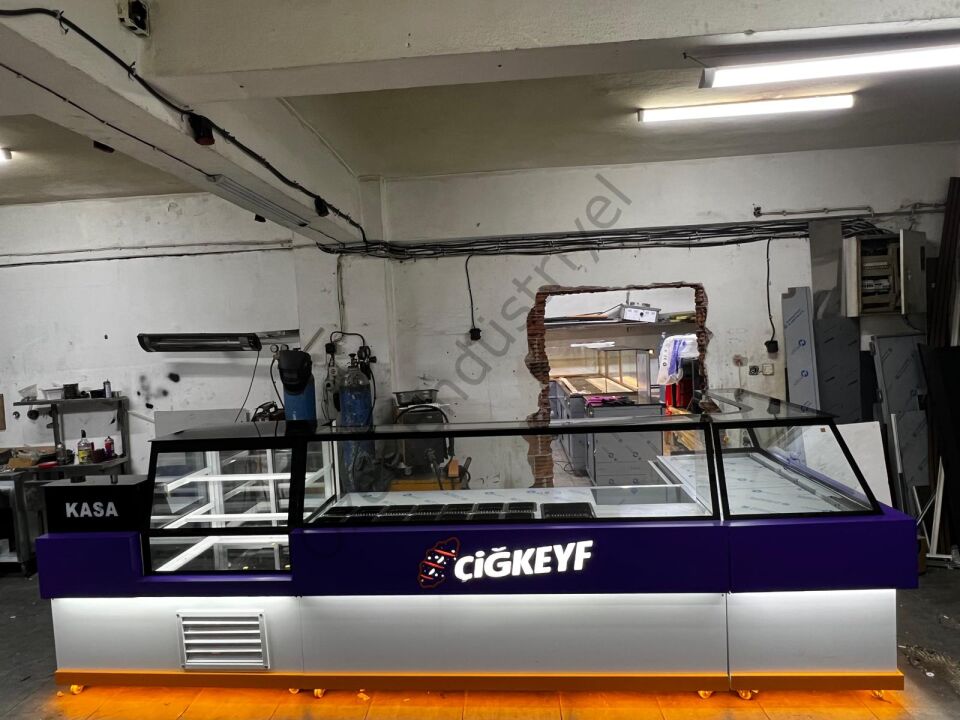 Full Konsept Çiğköfte Tezgahı | Soğutmalı Reyon + Salatbar + Pasta Dolabı