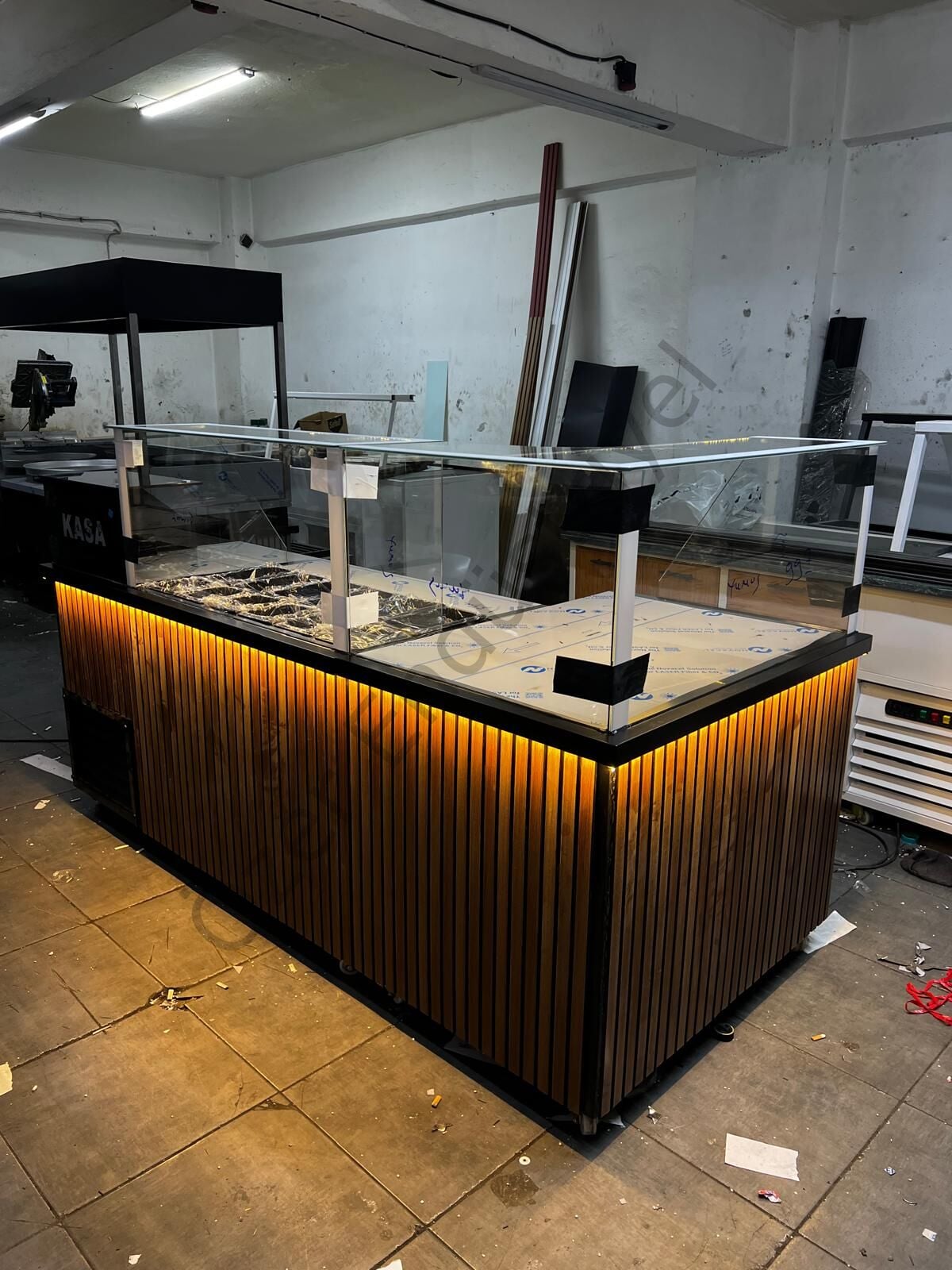 250 cm Çiğköfte Tezgahı – Ledli, Kasa Bankolu Ekonomik Model