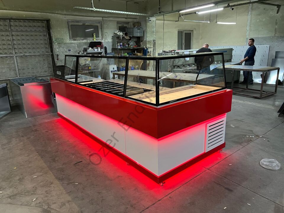 150 cm Soğutmalı Çiğköfte Dolabı + Salatbar Tezgahı Seti