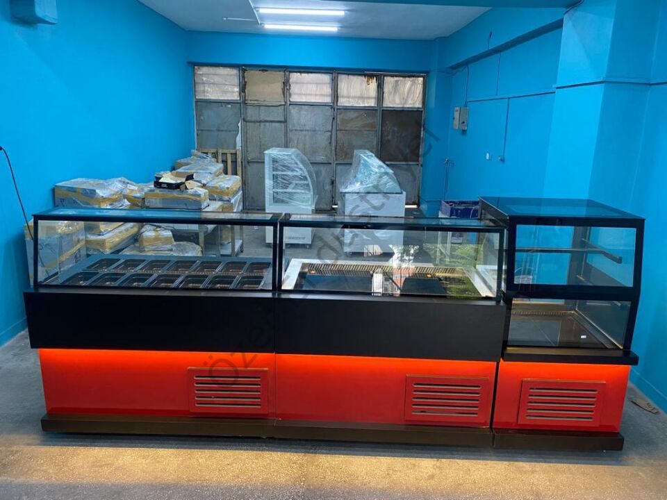 150 cm Çiğköfte Dolabı + Salatbar + Pasta Dolabı Soğutmalı Set
