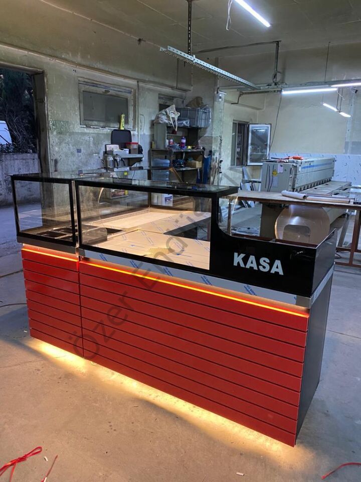 200 cm Soğutmalı Çiğköfte Dolabı L Tipi Set (Depolu + Kasa)