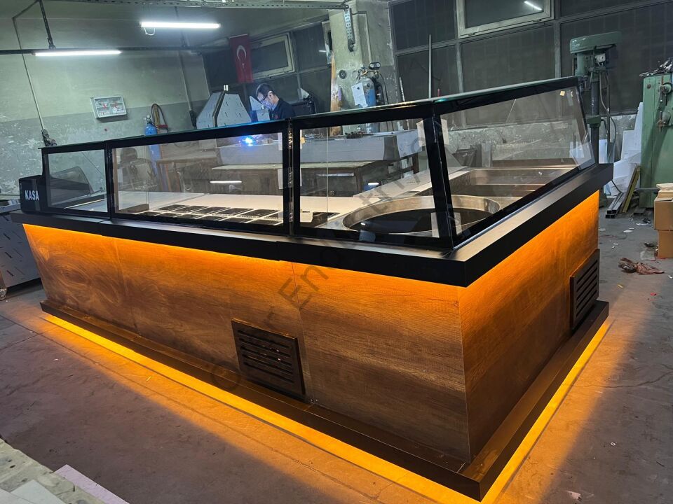 600 cm Full Çiğköfte Dolabı ve Tezgah Seti