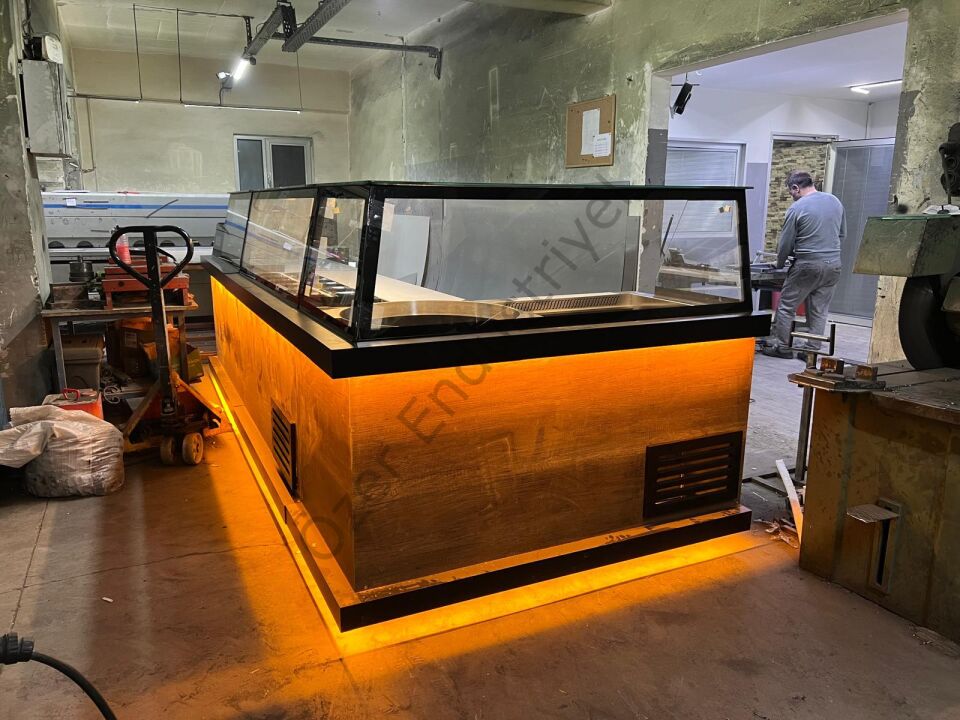 600 cm Full Çiğköfte Dolabı ve Tezgah Seti