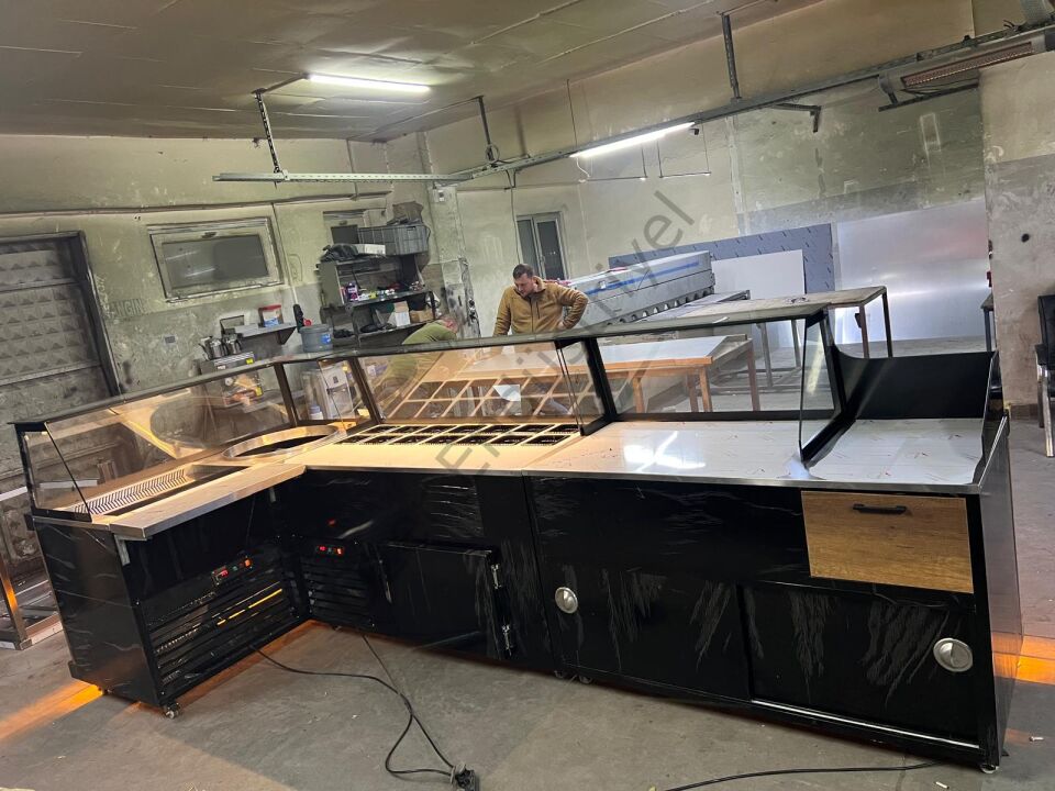 600 cm Full Çiğköfte Dolabı ve Tezgah Seti