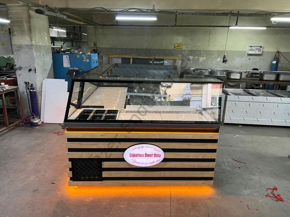 250 cm Soğutmalı Çiğköfte Dolabı + 200 cm Tezgah Seti