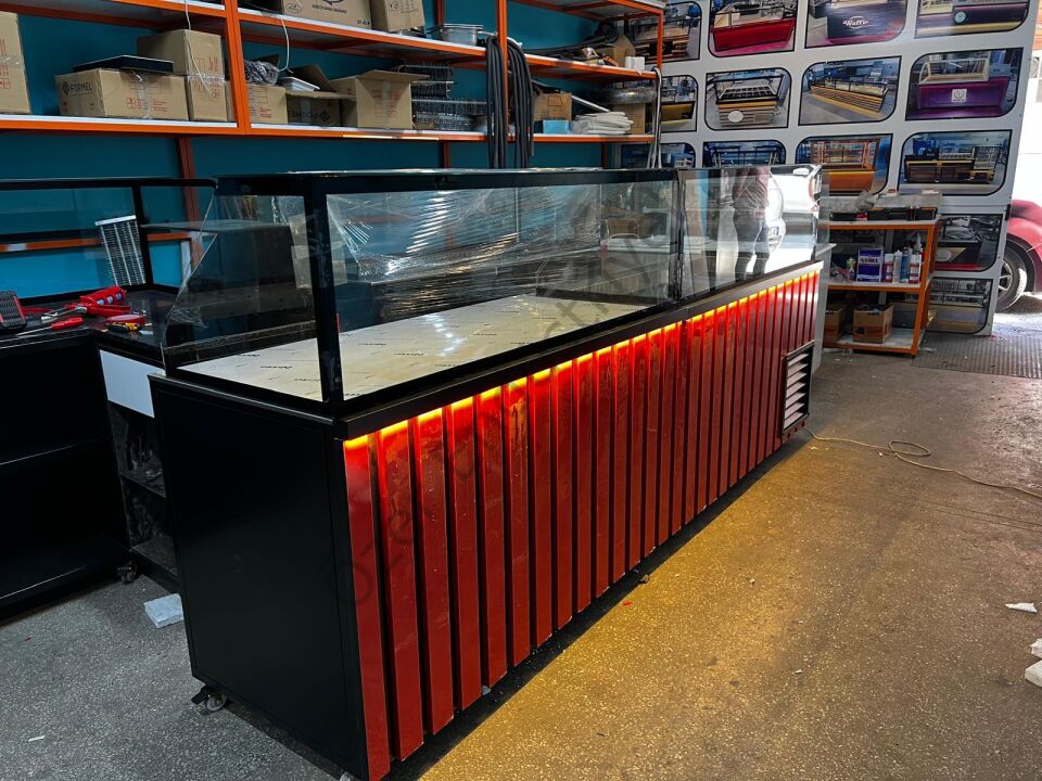 150 cm Çiğköfte Dolabı + Hazırlık Tezgahı Seti