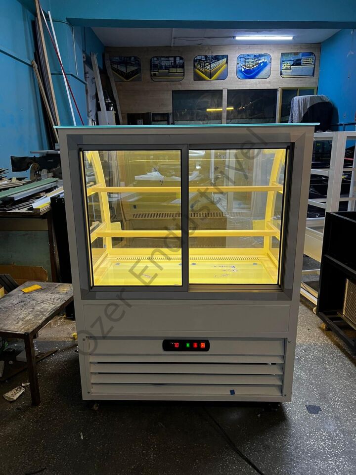 100 cm Bombe Camlı Pasta Dolabı | +4°C Soğutmalı