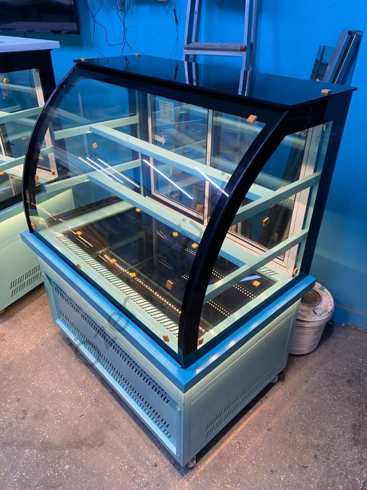 Bombe Camlı Pasta Dolabı Soğutmalı 100cm