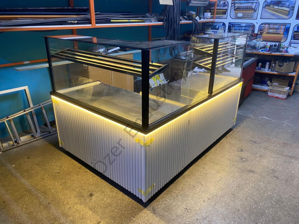 L Tip Börekçi Tezgahı 300cm | Börek Poğaça Teşhir & Isıtmalı