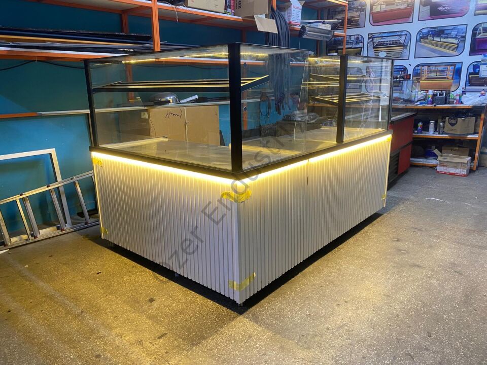 L Tip Börekçi Tezgahı 300cm | Börek Poğaça Teşhir & Isıtmalı