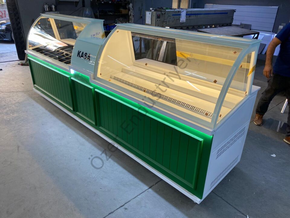 Kumpir & Waffle Tezgahı Seti | Soğutmalı Dolap + Kasa Banko