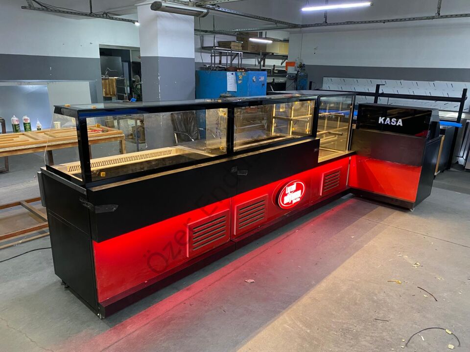 Çiğköfte Tezgahı Seti | Soğutmalı Salatbar + Tatlı Dolabı + Kasa Bankosu