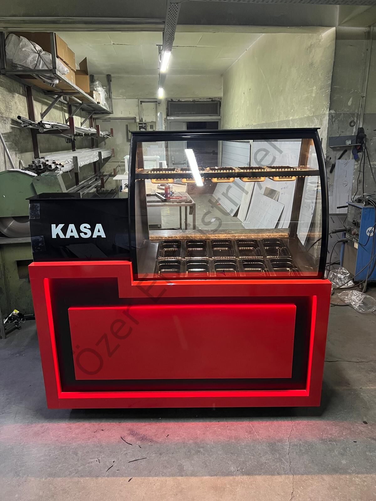 Kasa Bankolu Kumpir Dolabı | Bombe Camlı, Soğutmalı