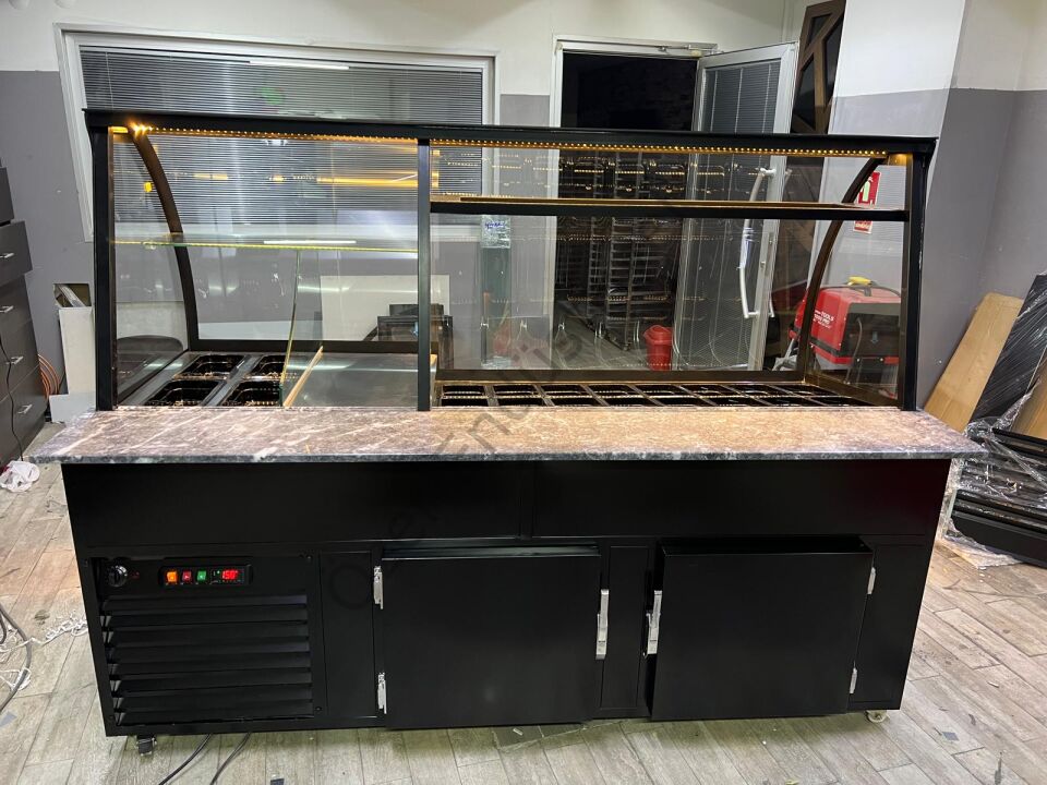 Waffle Dolabı | Soğutmalı & Çikolata Eritmeli, Ledli