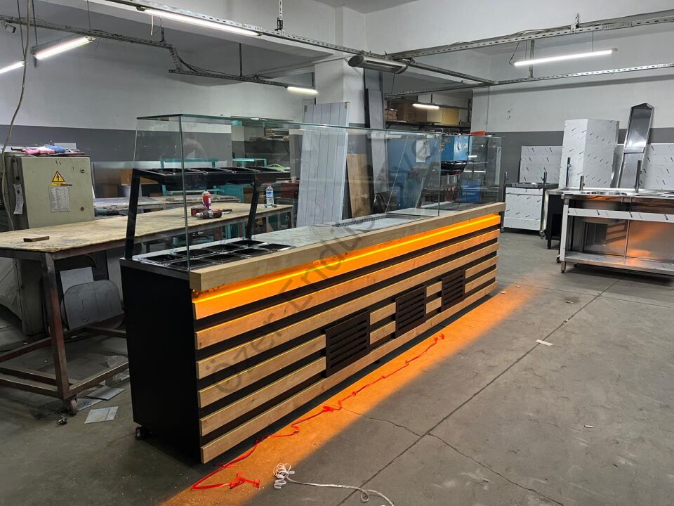 Tam Konsept 3 Metre Çiğköfte Dolabı | Garnitürlü & Soğutmalı