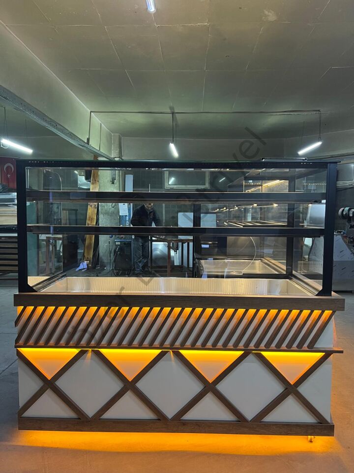 Isıtmalı Börek Tezgahı Seti | Kasa Bankolu & Soğutmalı Dolaplı