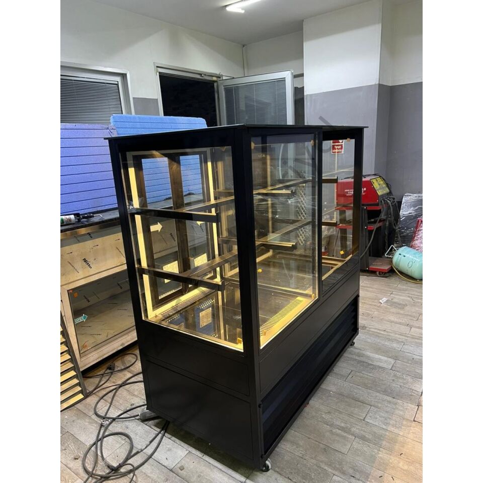 Starbucks Tarzı Pasta ve İçecek Dolabı 120 cm +4°C