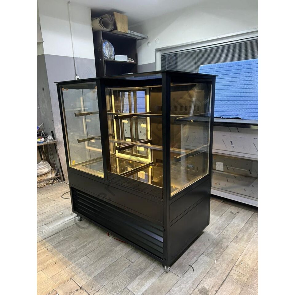 Starbucks Tarzı Pasta ve İçecek Dolabı 120 cm +4°C