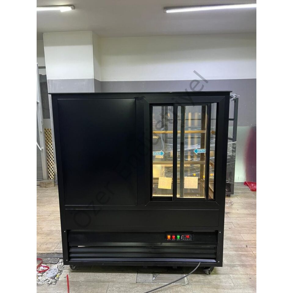 Starbucks Tarzı Pasta ve İçecek Dolabı 120 cm +4°C