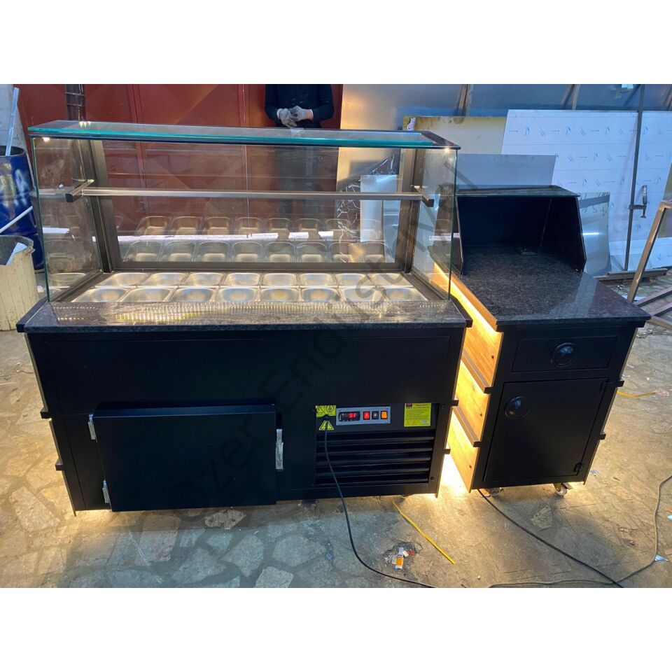 Soğutmalı Kahvaltı Dolabı 130 cm – 16 Küvet Kapasiteli