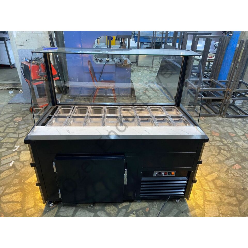 Soğutmalı Kahvaltı Dolabı 130 cm – 16 Küvet Kapasiteli