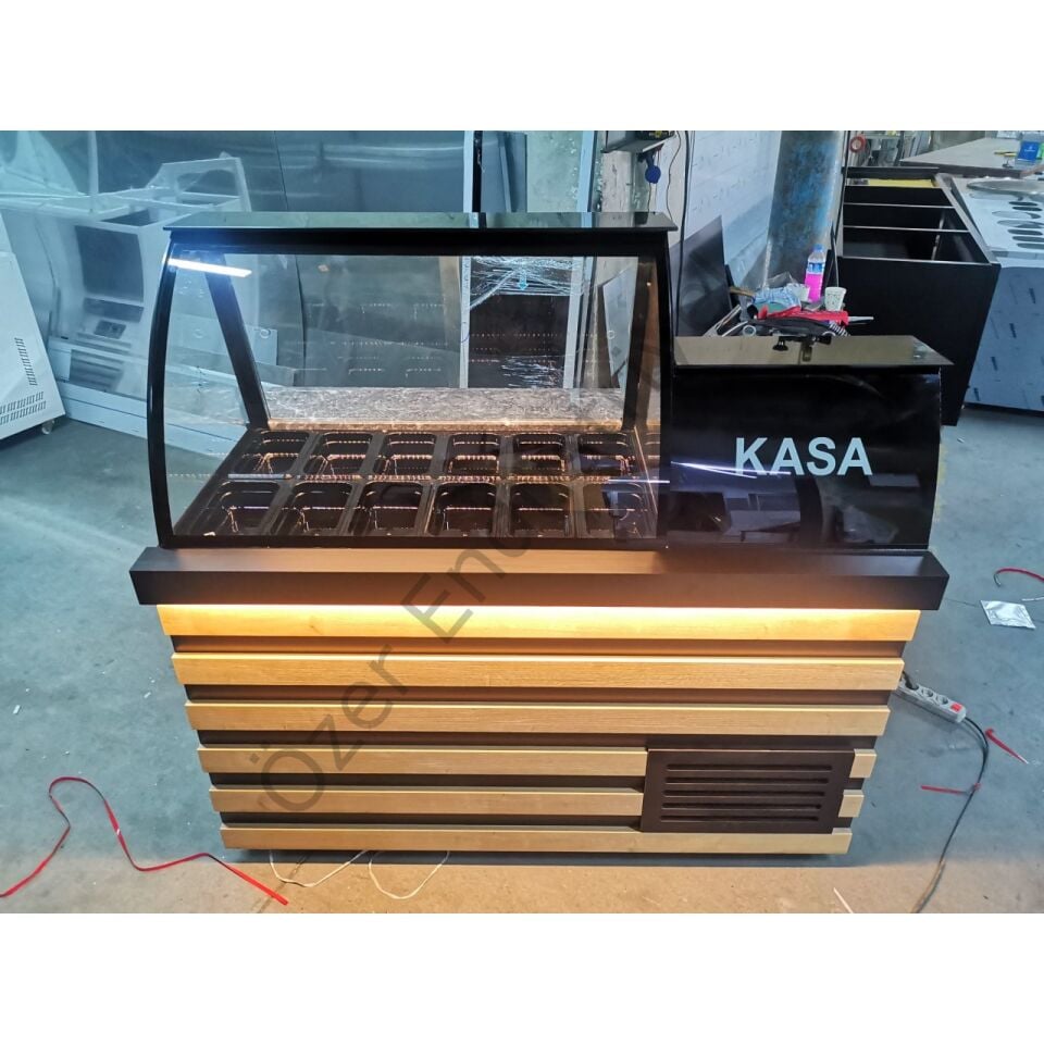 150 cm Kumpir Tezgahı +4°C Soğutmalı Kasa Bankolu